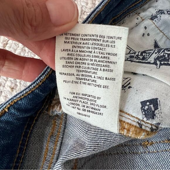 Anthropologie Pilcro and the Letterpress Relaxed Straight Ankle Jeans Size 25 - Picture 10 of 11